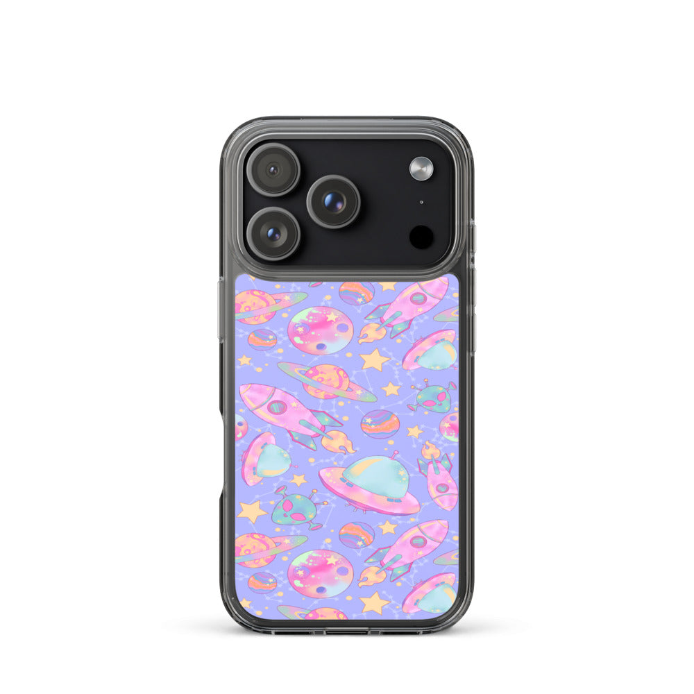 Space iPhone Clear Case (Purple) - iPhone 17 Pro