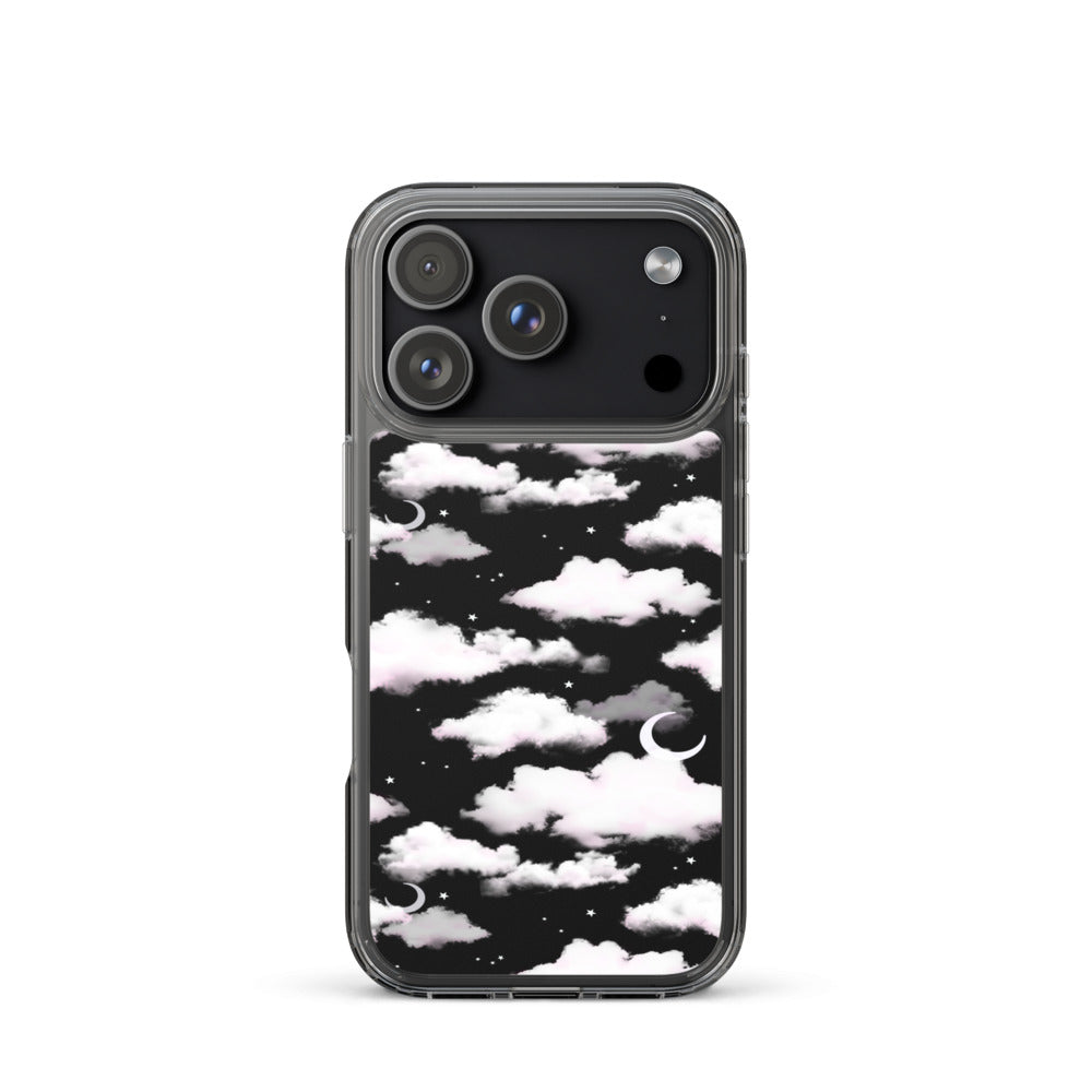 Cloudy Sky iPhone Clear Case (Black) - iPhone 17 Pro