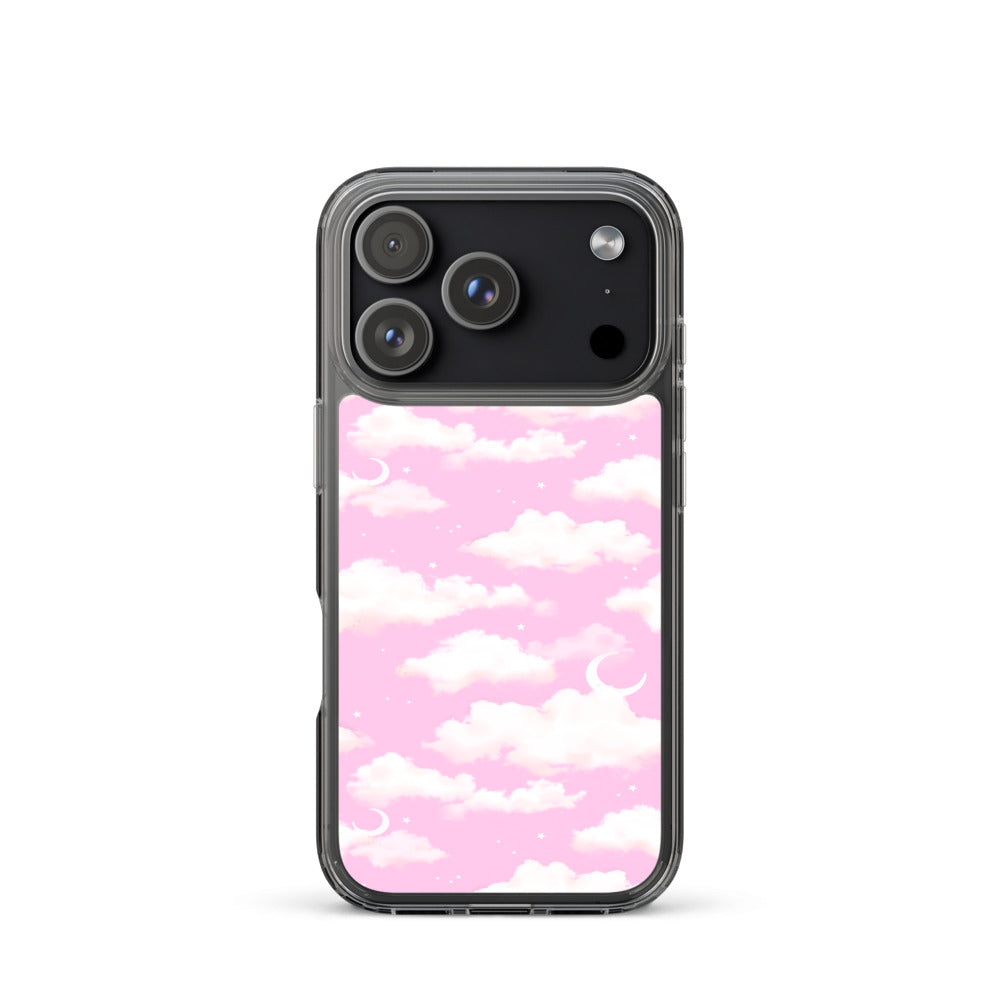 Cloudy Sky iPhone Clear Case (Pink) - iPhone 17 Pro