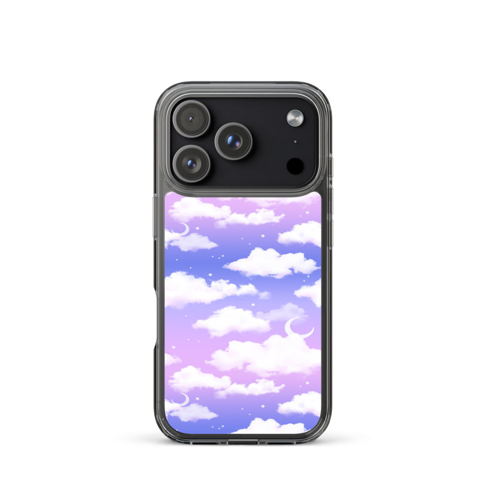 Cloudy Sky iPhone Clear Case (Purple Gradient) - iPhone 17 Pro