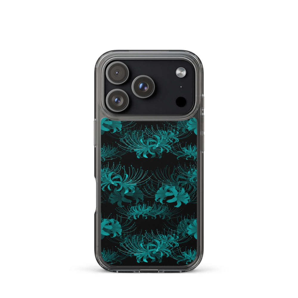 Higanbana iPhone Clear Case (Teal) - iPhone 17 Pro