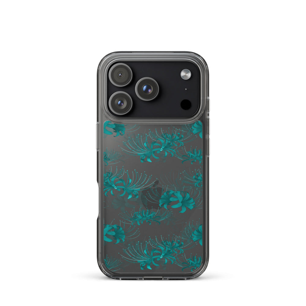Higanbana iPhone Clear Case (Transparent Teal) - iPhone 17 Pro