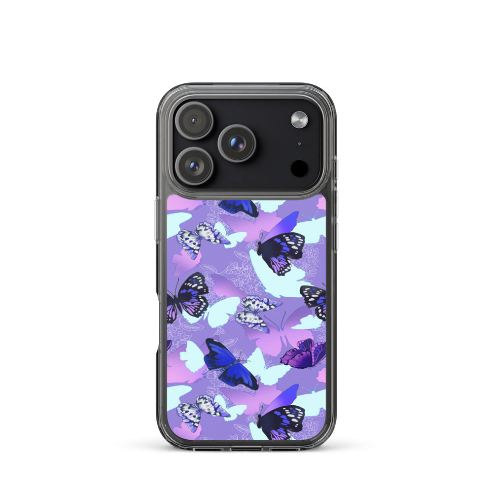 Butterfly iPhone Clear Case (Purple) - iPhone 17 Pro