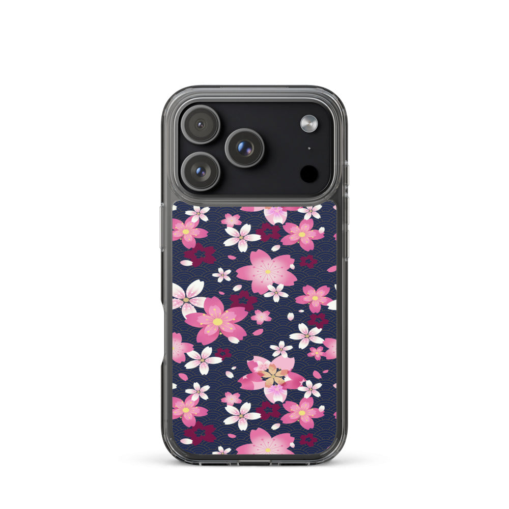 Sakura iPhone Clear Case (Indigo) - iPhone 17 Pro