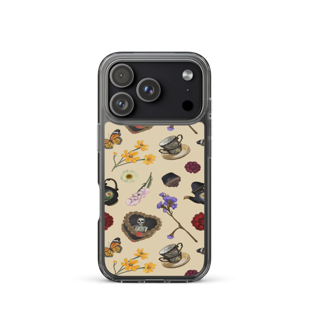 Gothic Tea Time iPhone Clear Case (Cream) - iPhone 17 Pro