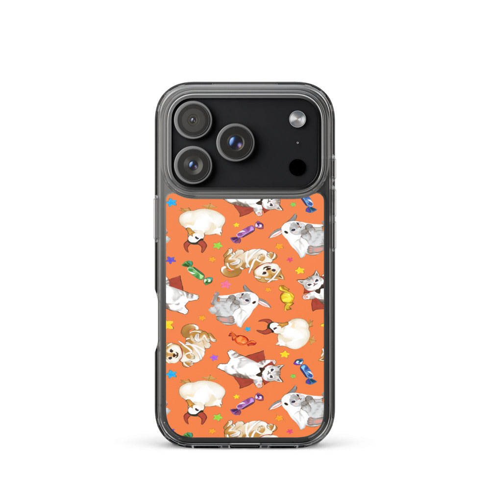 Trick or Treaters iPhone Clear Case (Orange) - iPhone 17 Pro