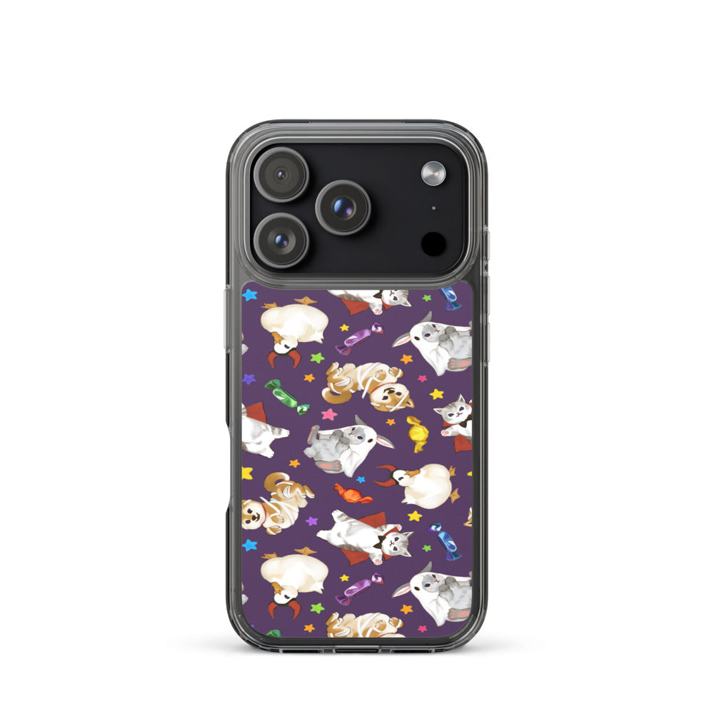 Trick or Treaters iPhone Clear Case (Purple) - iPhone 17 Pro