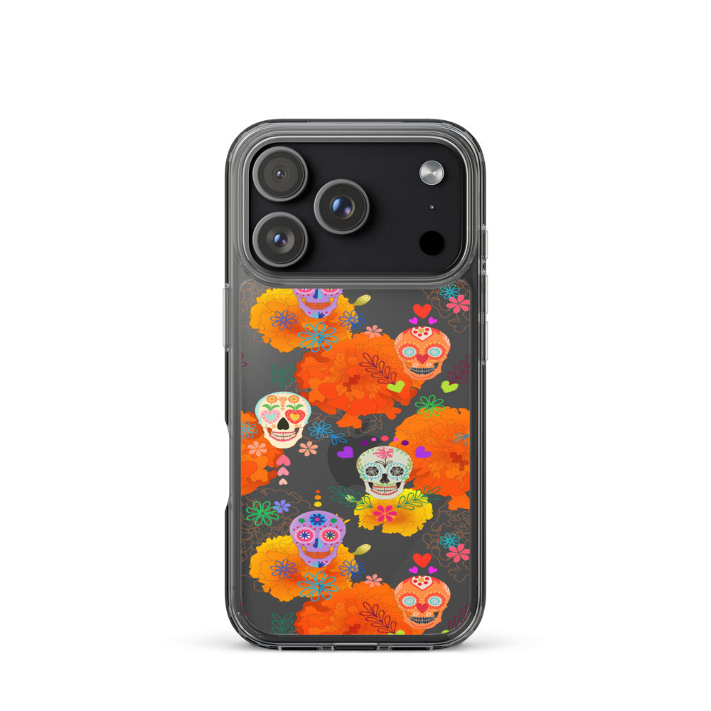Sugar Skull iPhone Clear Case (Transparent) - iPhone 17 Pro