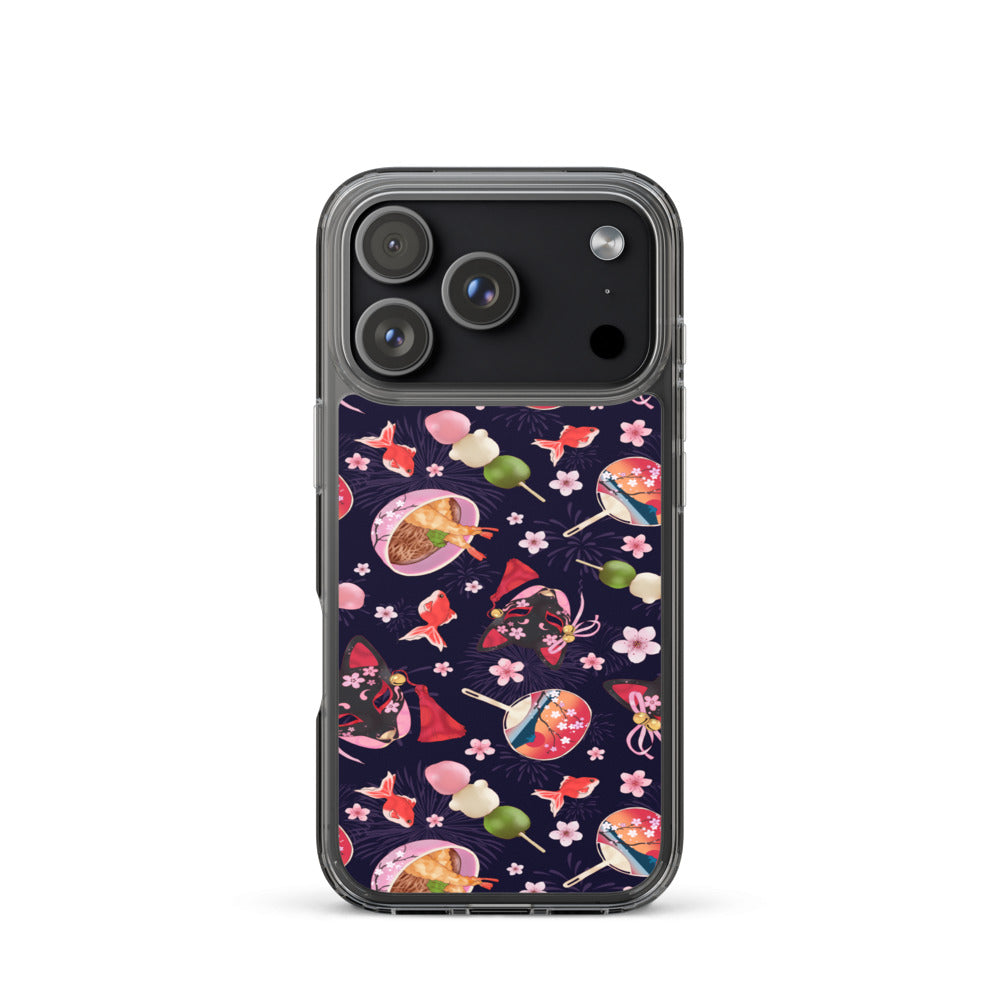 Matsuri iPhone Clear Case (Indigo) - iPhone 17 Pro