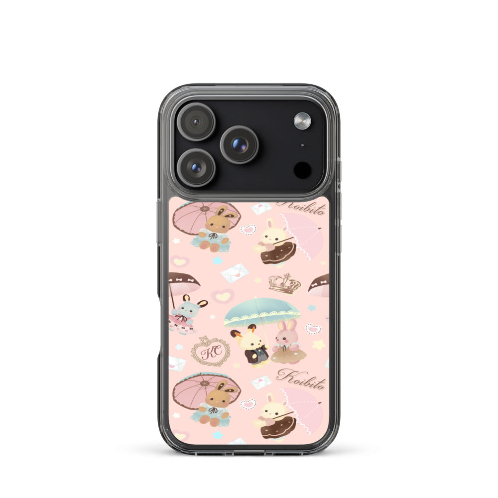Parasol Bunny iPhone Clear Case (Pink) - iPhone 17 Pro