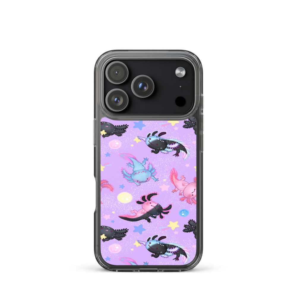 Axolotl iPhone Clear Case (Brilliant Lavender) - iPhone 17 Pro