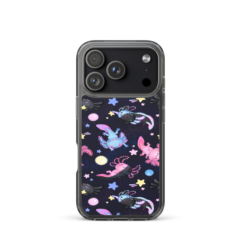 Axolotl iPhone Clear Case (Galaxy Blue) - iPhone 17 Pro