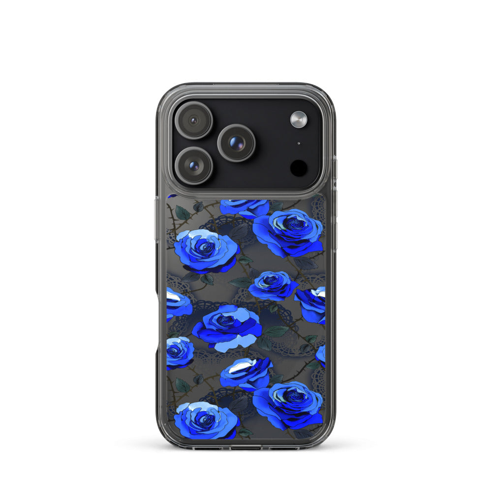 Enchanted Rose (Transparent) iPhone Clear Case (Blue) - iPhone 17 Pro