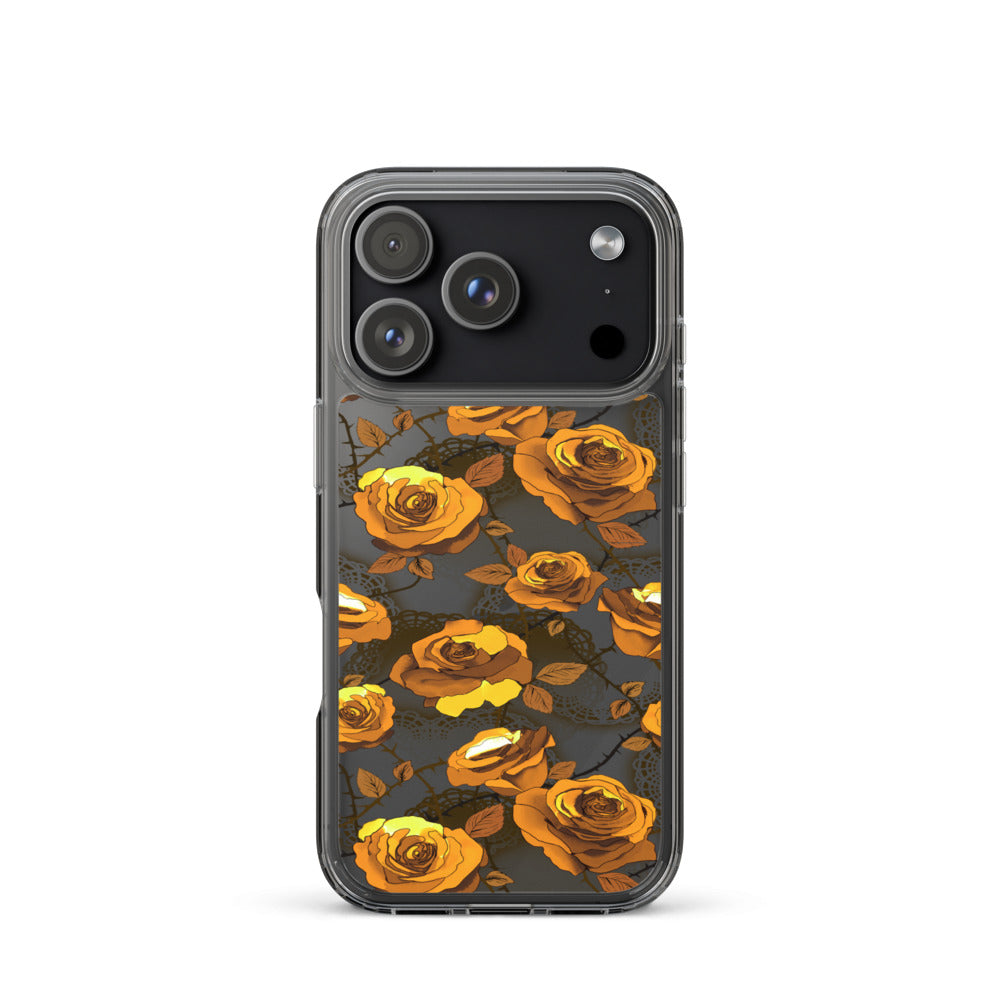 Enchanted Rose (Transparent) iPhone Clear Case (Gold) - iPhone 17 Pro