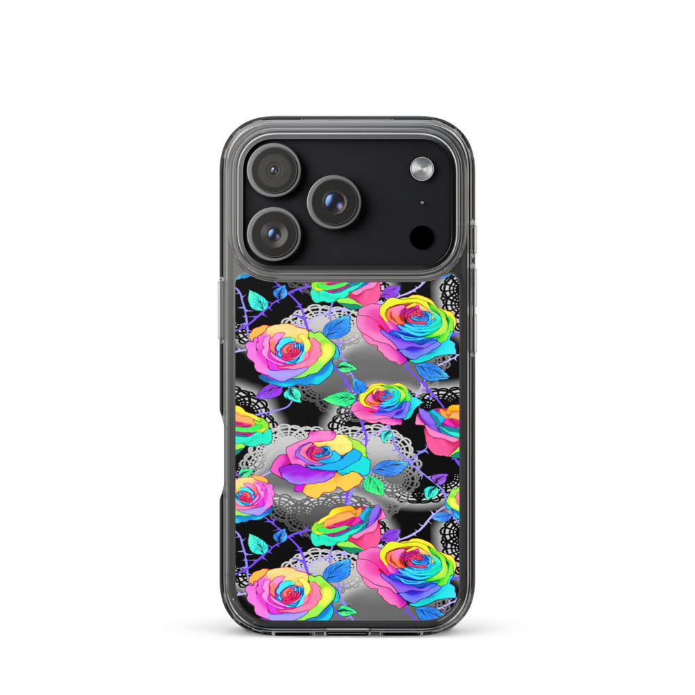 Enchanted Rose iPhone Clear Case (Rainbow) - iPhone 17 Pro