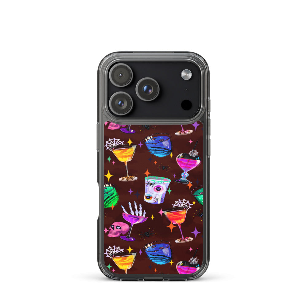 Monster Party iPhone Clear Case (Dark Sienna) - iPhone 17 Pro