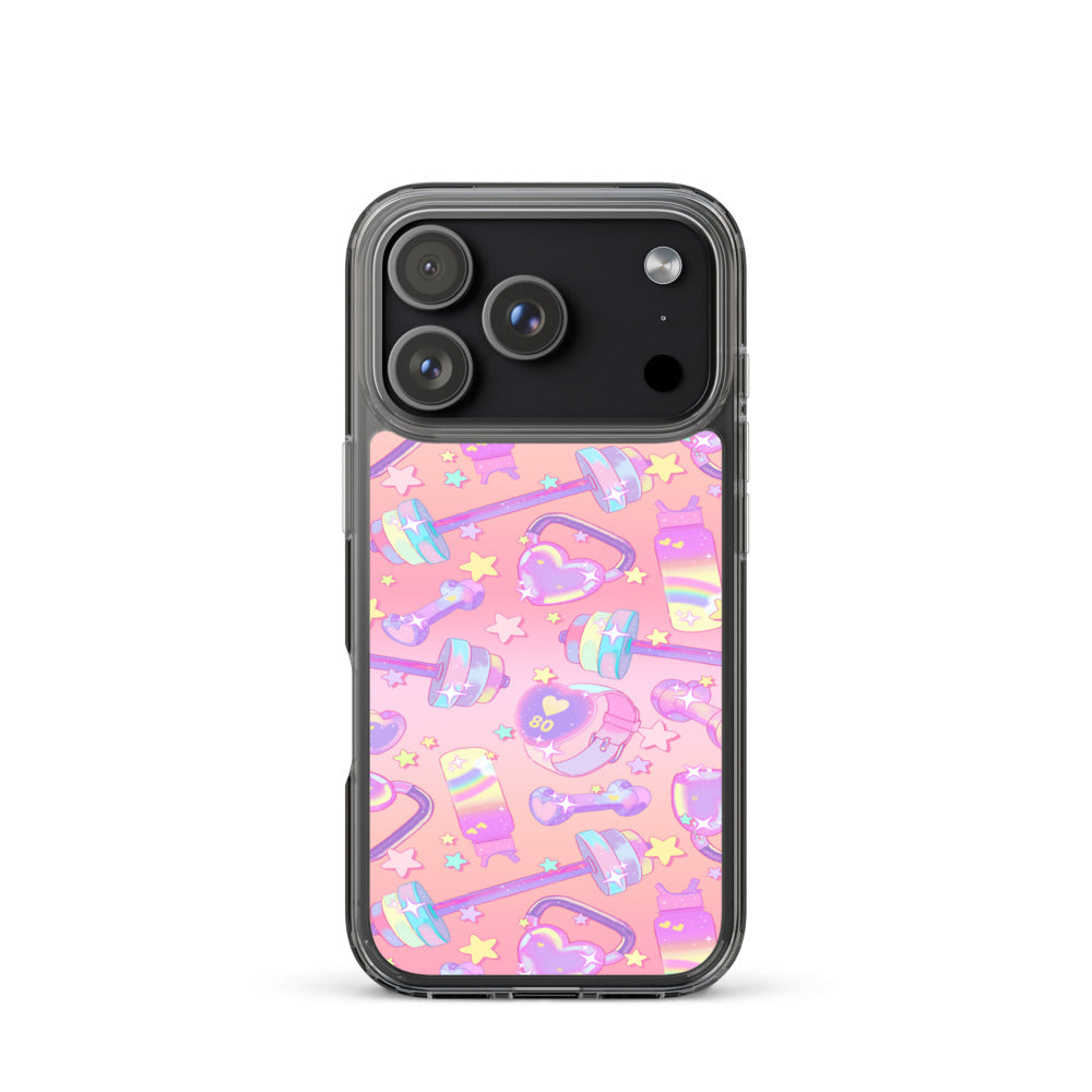 Glitter Gains iPhone Clear Case (Carnation Pink) - iPhone 17 Pro