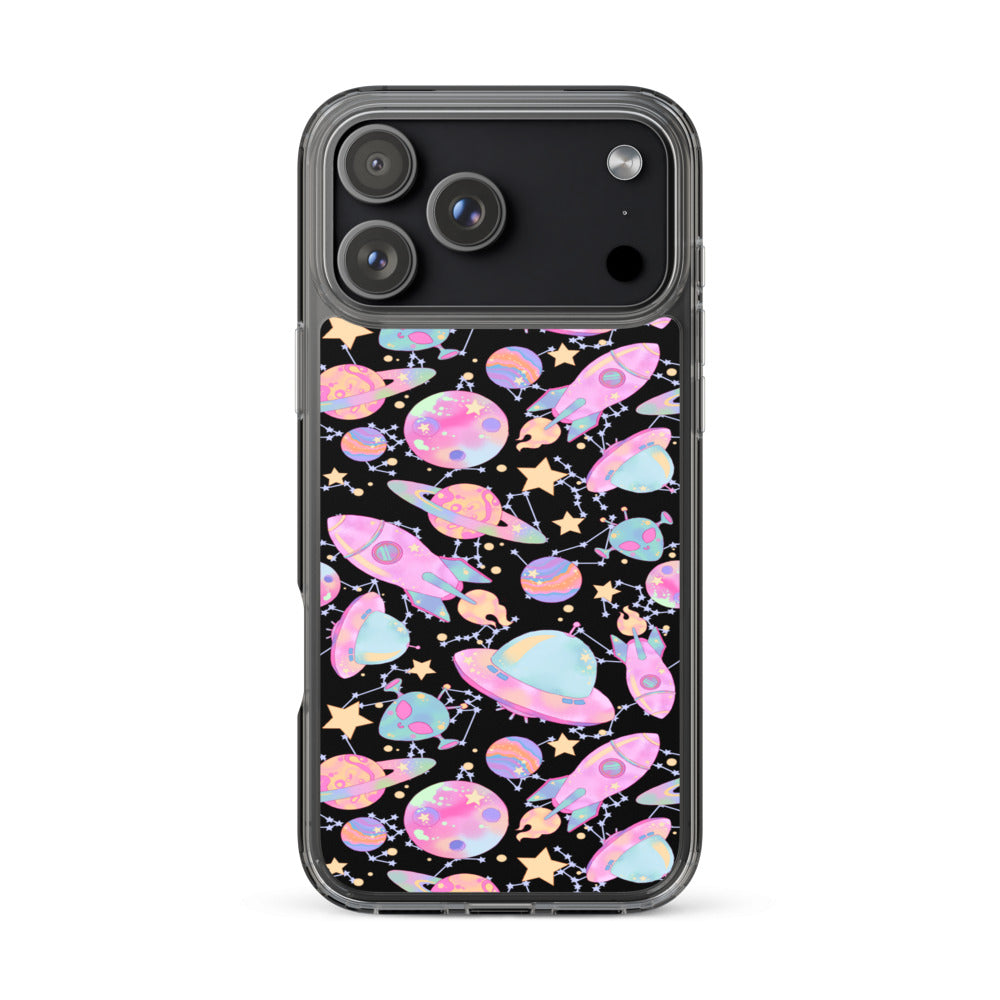Space iPhone Clear Case (Black) - iPhone 17 Pro Max