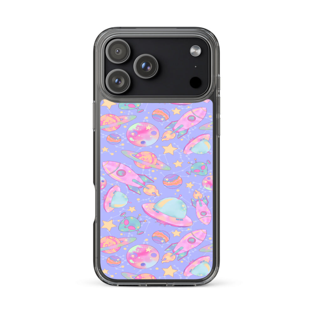 Space iPhone Clear Case (Purple) - iPhone 17 Pro Max