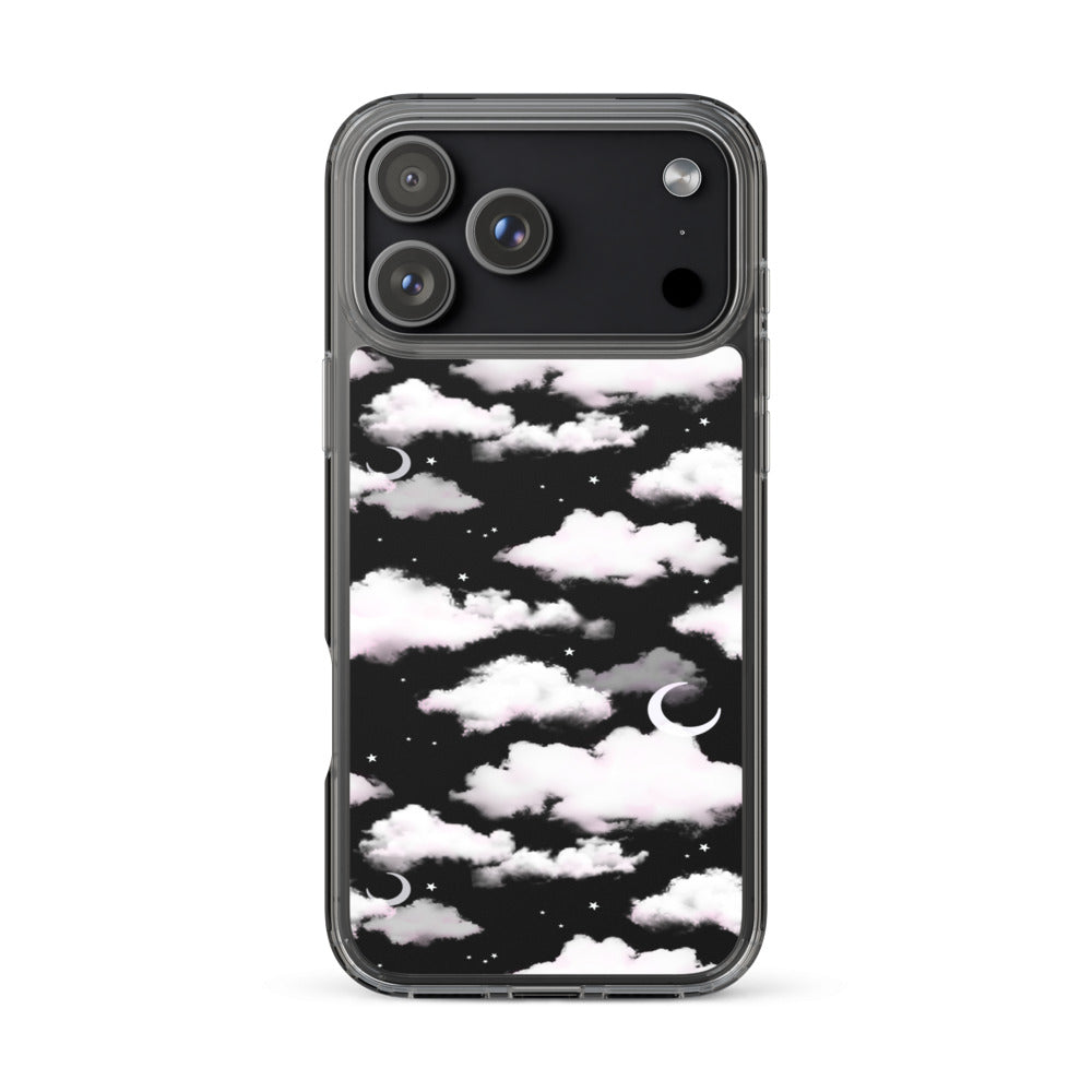 Cloudy Sky iPhone Clear Case (Black) - iPhone 17 Pro Max