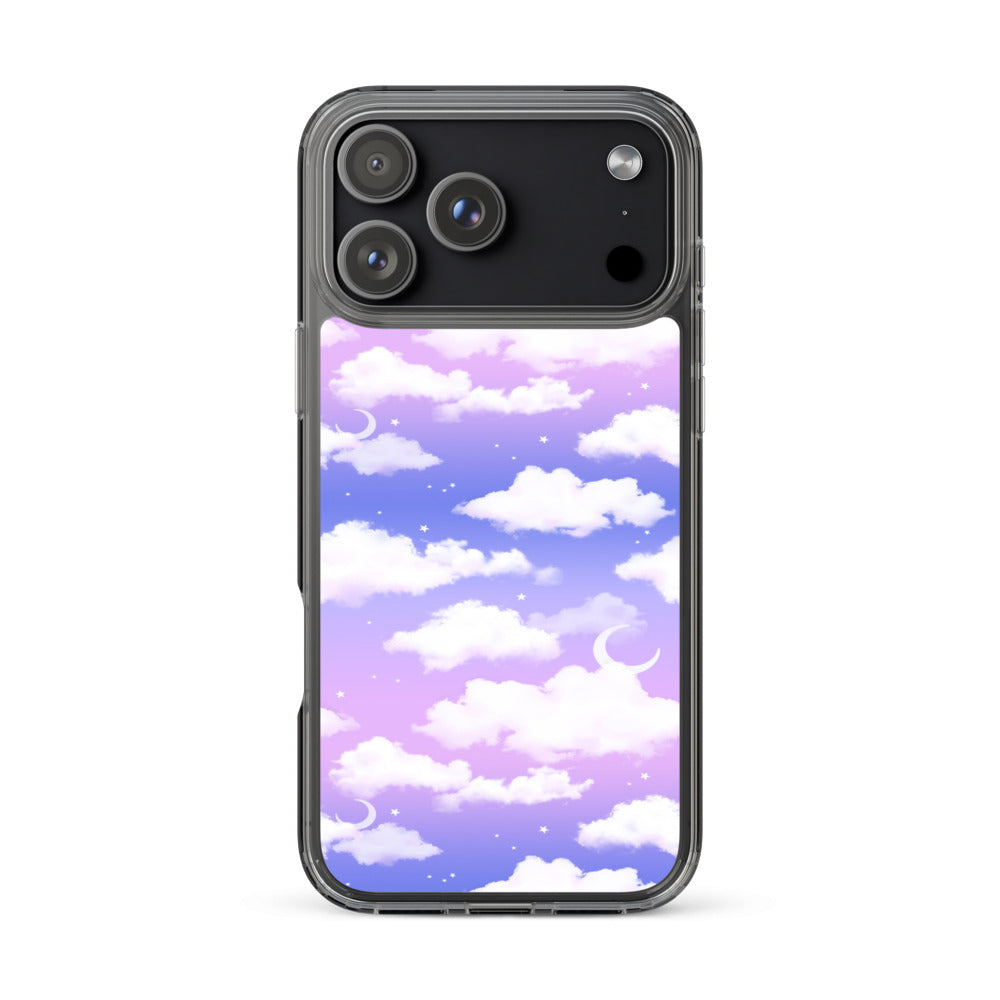 Cloudy Sky iPhone Clear Case (Purple Gradient) - iPhone 17 Pro Max