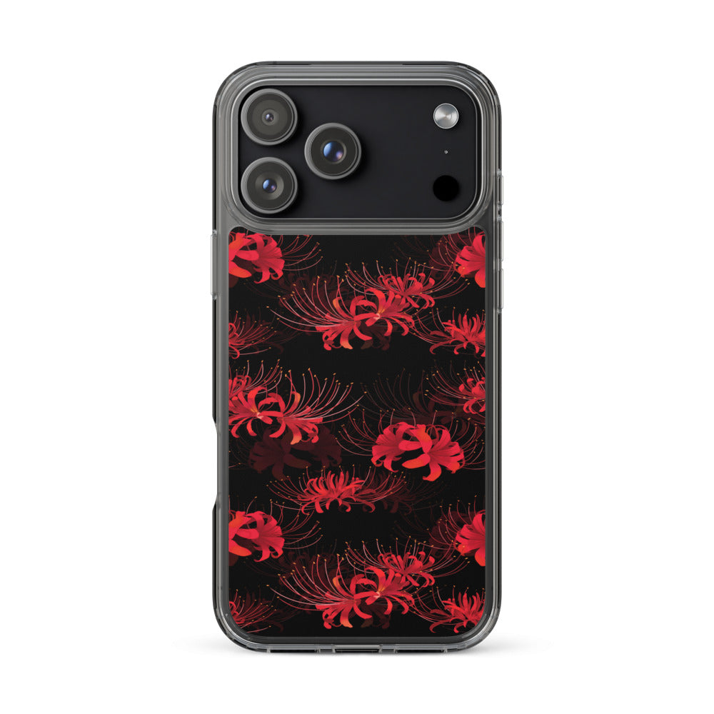 Higanbana iPhone Clear Case (Red) - iPhone 17 Pro Max