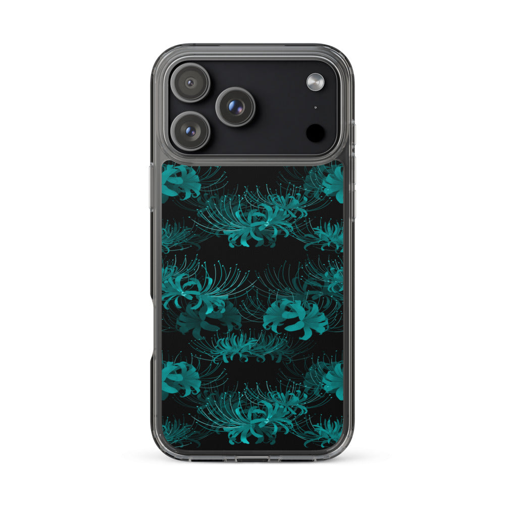 Higanbana iPhone Clear Case (Teal) - iPhone 17 Pro Max