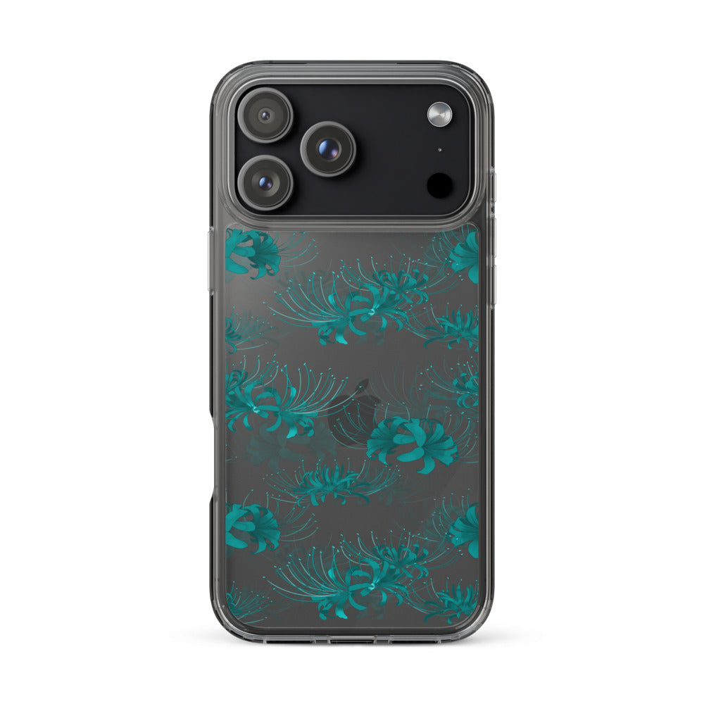 Higanbana iPhone Clear Case (Transparent Teal) - iPhone 17 Pro Max