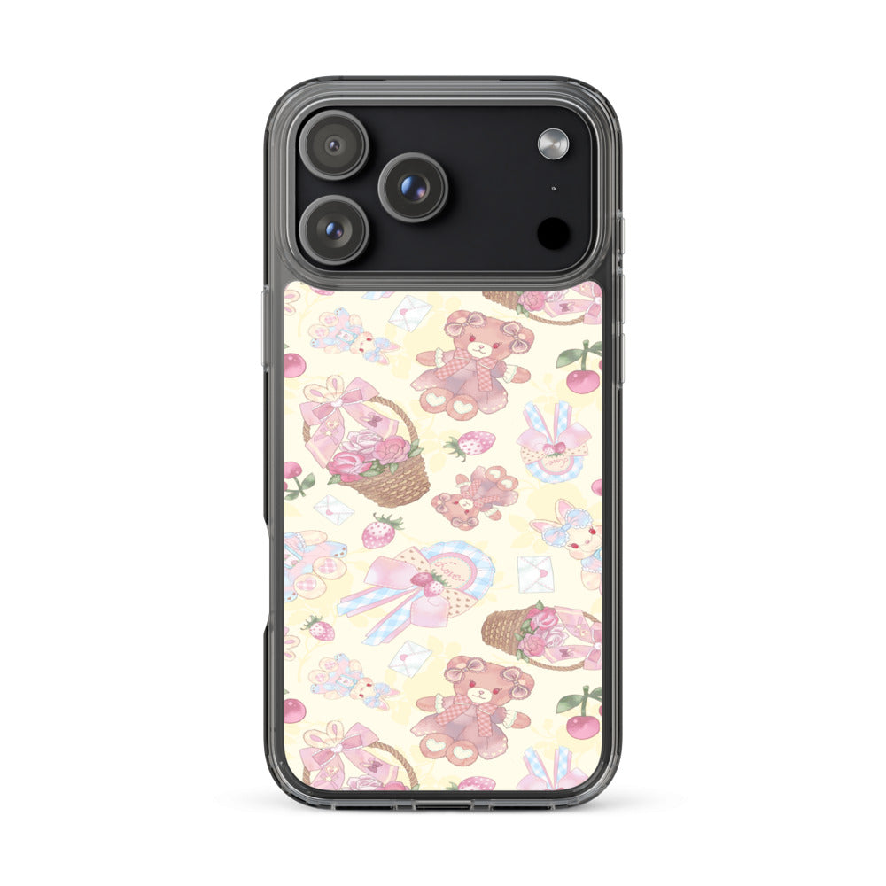 Sweet Teddy iPhone Clear Case (Cream) - iPhone 17 Pro Max