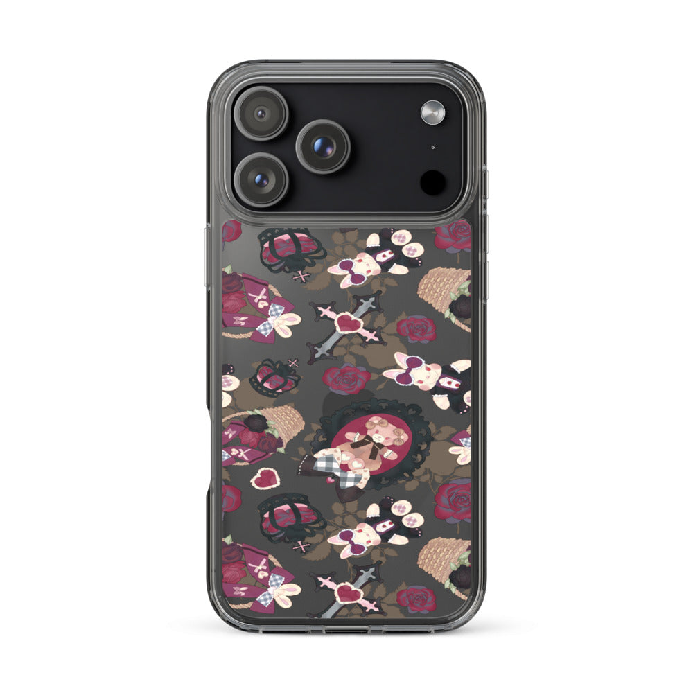 Gothic Teddy iPhone Clear Case (Transparent) - iPhone 17 Pro Max