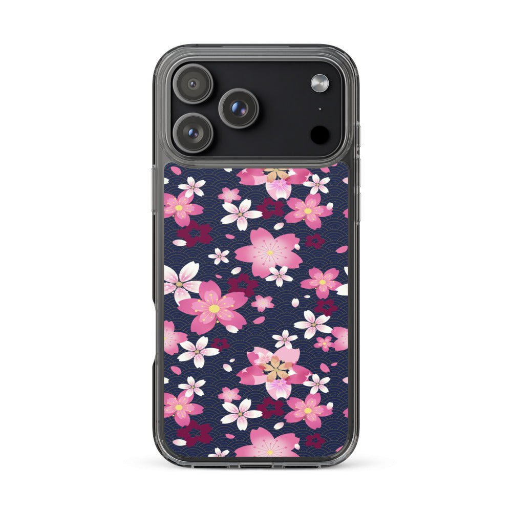 Sakura iPhone Clear Case (Indigo) - iPhone 17 Pro Max