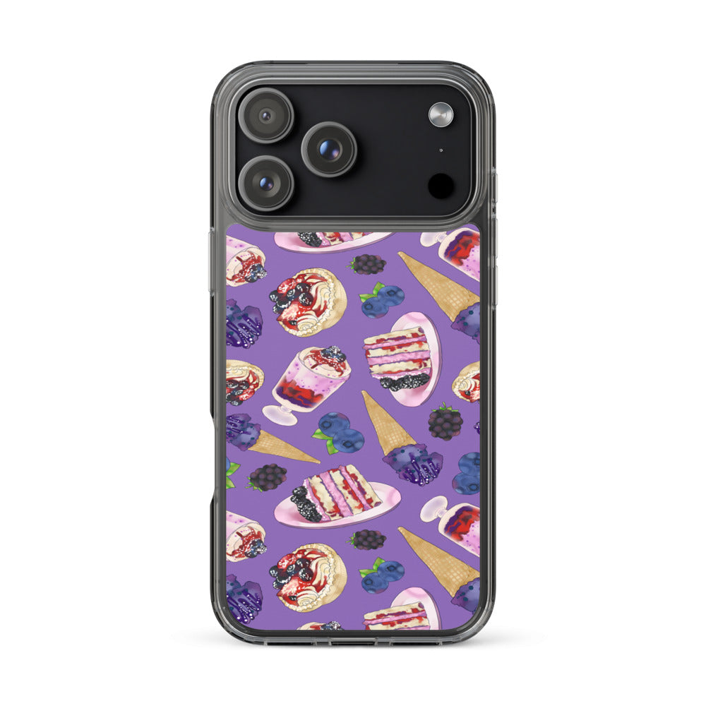 Berry iPhone Clear Case (Purple) - iPhone 17 Pro Max