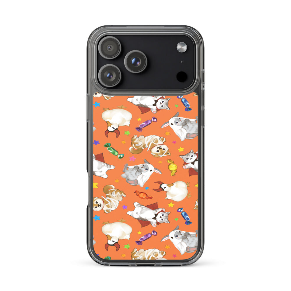Trick or Treaters iPhone Clear Case (Orange) - iPhone 17 Pro Max