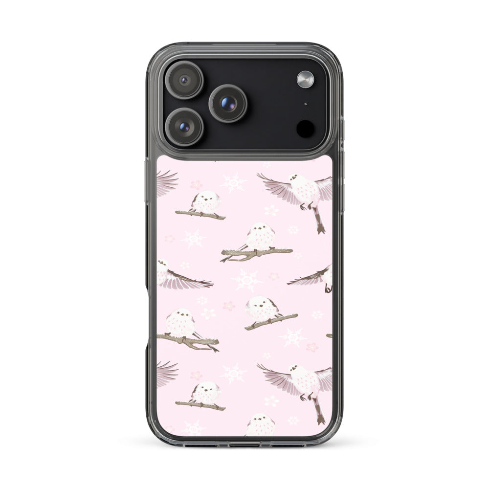 Snow Bird iPhone Clear Case (Pink) - iPhone 17 Pro Max