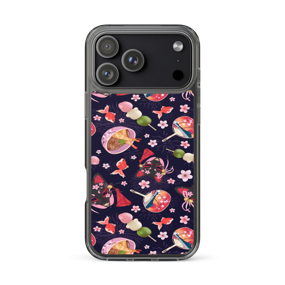Matsuri iPhone Clear Case (Indigo) - iPhone 17 Pro Max