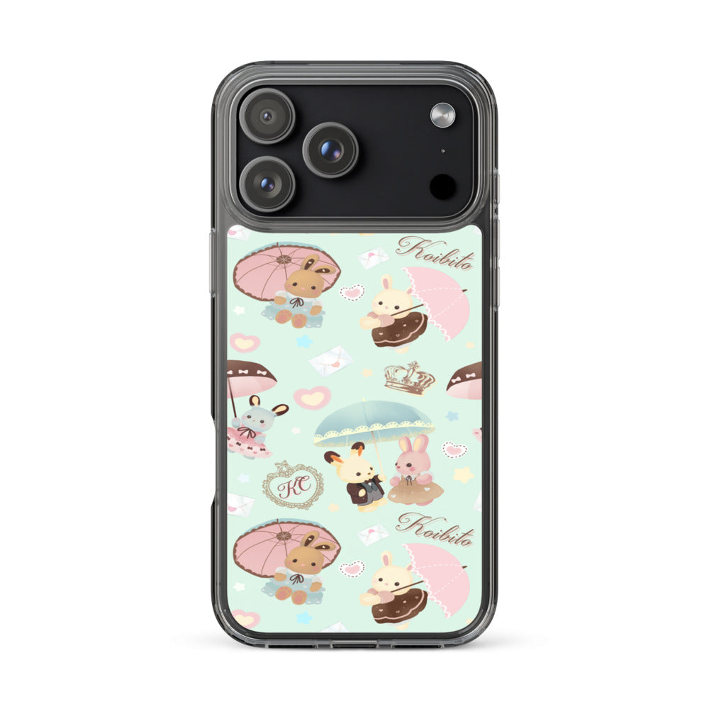 Parasol Bunny iPhone Clear Case (Blue) - iPhone 17 Pro Max