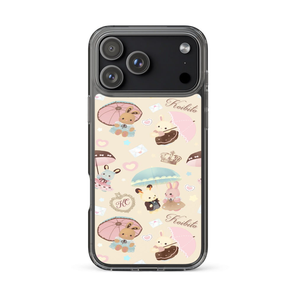 Parasol Bunny iPhone Clear Case (Cream) - iPhone 17 Pro Max