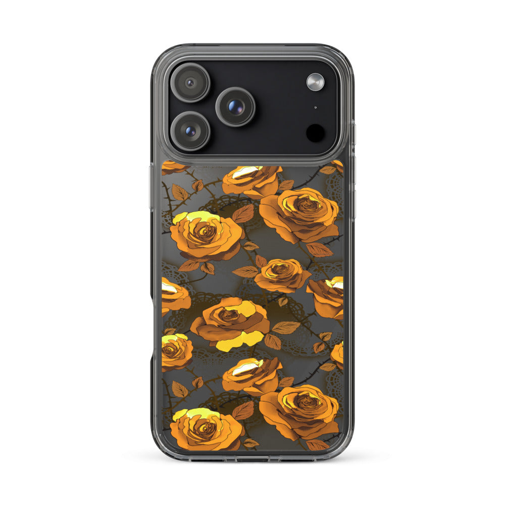 Enchanted Rose (Transparent) iPhone Clear Case (Gold) - iPhone 17 Pro Max