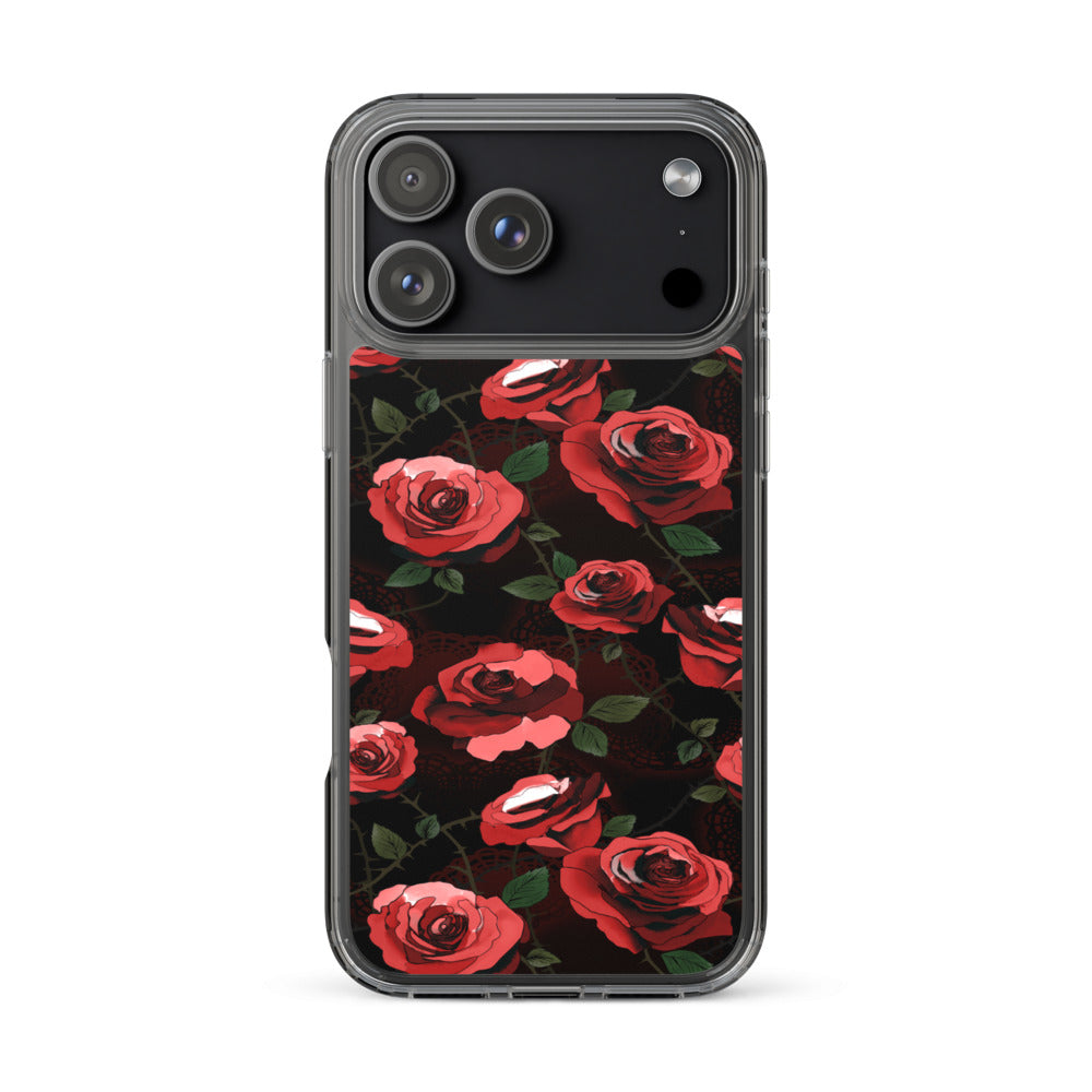 Enchanted Rose iPhone Clear Case (Red) - iPhone 17 Pro Max