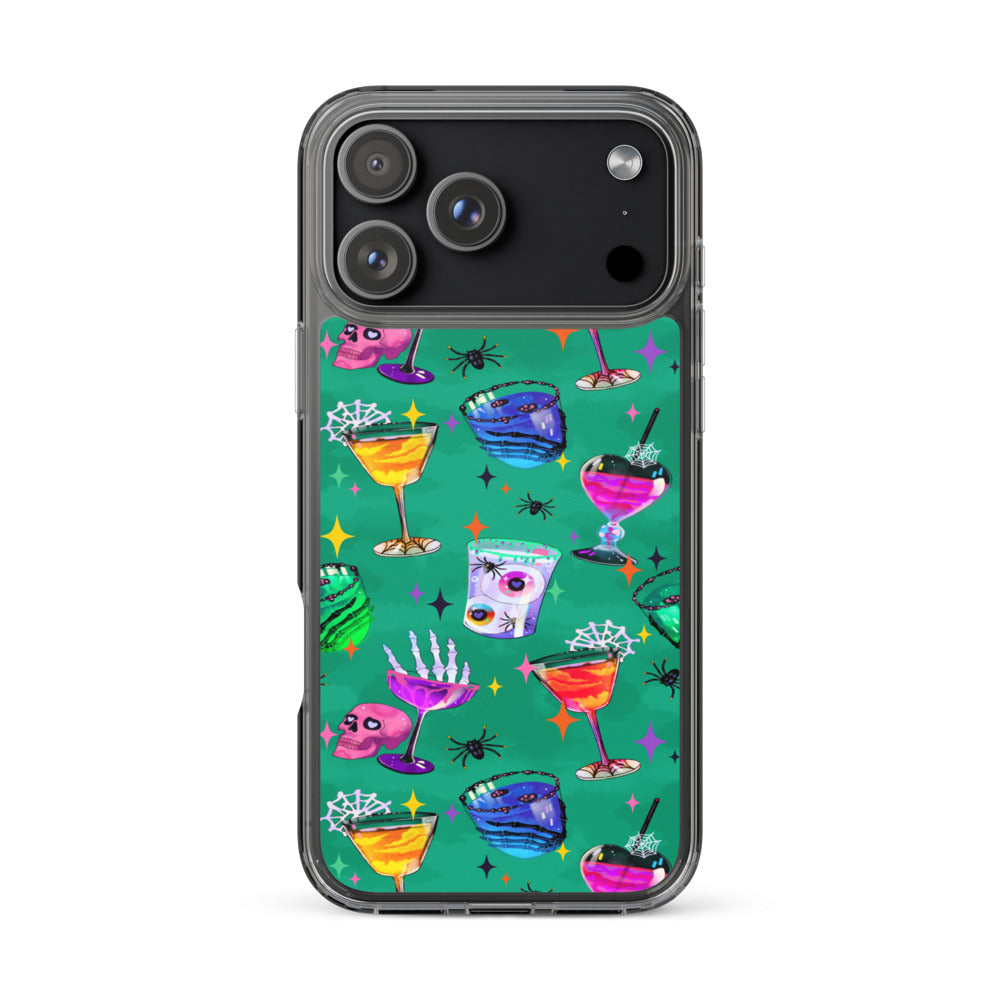 Monster Party iPhone Clear Case (Viridian) - iPhone 17 Pro Max