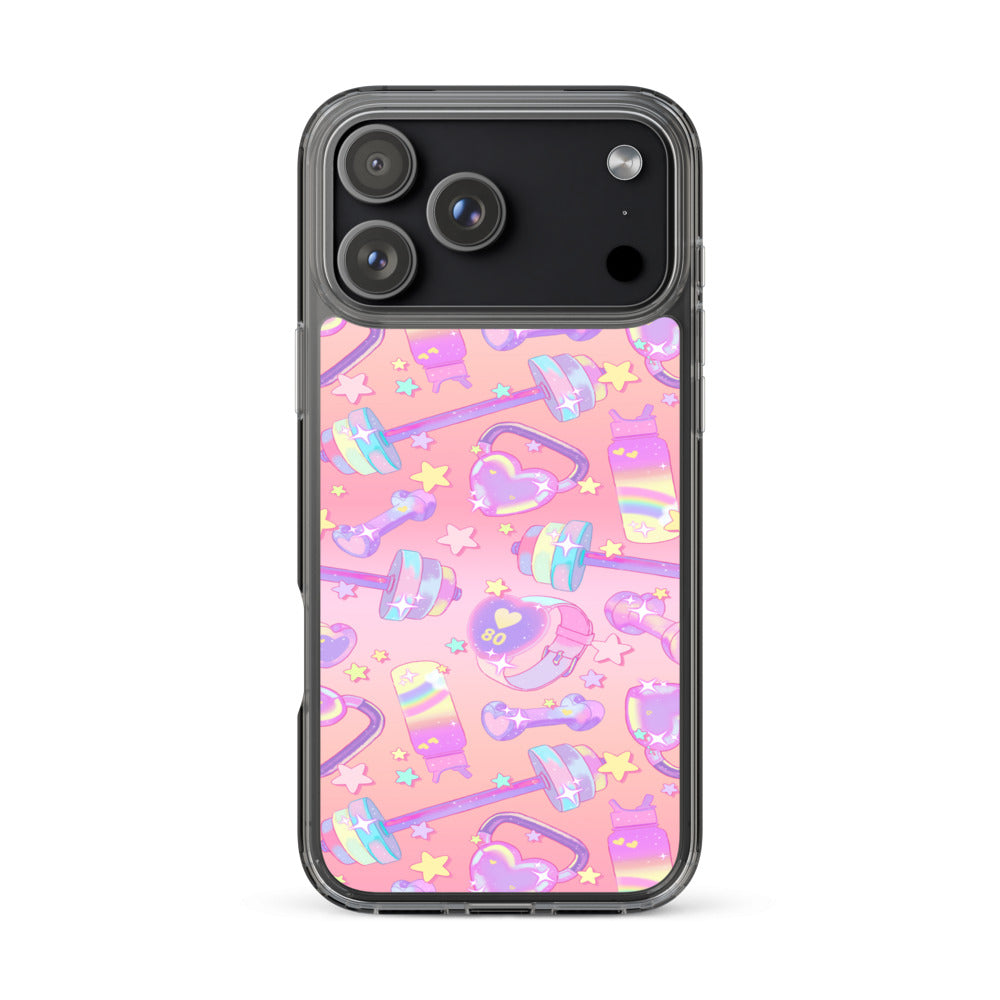 Glitter Gains iPhone Clear Case (Carnation Pink) - iPhone 17 Pro Max