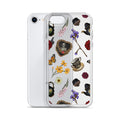 Stylish Gothic Tea Time iPhone® Clear Case featuring vibrant designs, offering protection from scratches and dust.
