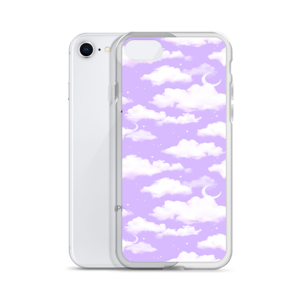 Cloudy Sky iPhone Clear Case (Lavender) - iPhone 7/8