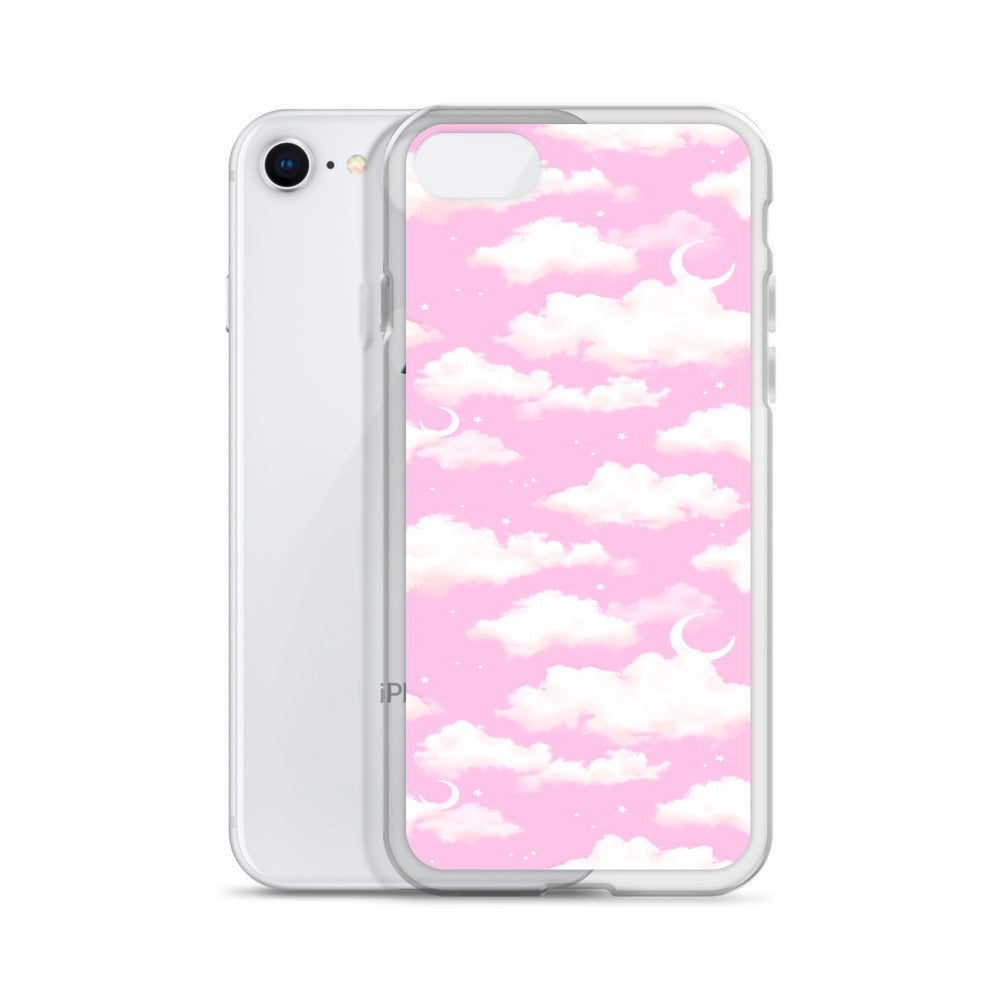 Cloudy Sky iPhone Clear Case (Pink) - iPhone 7/8