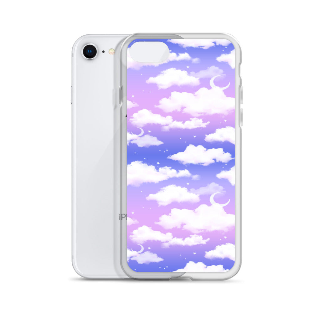 Cloudy Sky iPhone Clear Case (Purple Gradient) - iPhone 7/8
