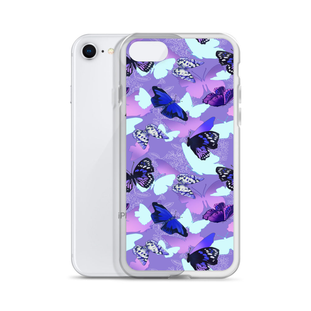 Butterfly iPhone Clear Case (Purple) - iPhone 7/8