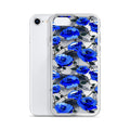 Enchanted Rose (Transparent) iPhone Clear Case (Blue) - iPhone 7/8