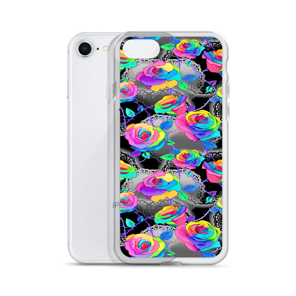 Enchanted Rose iPhone Clear Case (Rainbow) - iPhone 7/8
