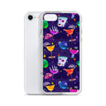 Monster Party iPhone Clear Case (Dark Purple) - iPhone 7/8