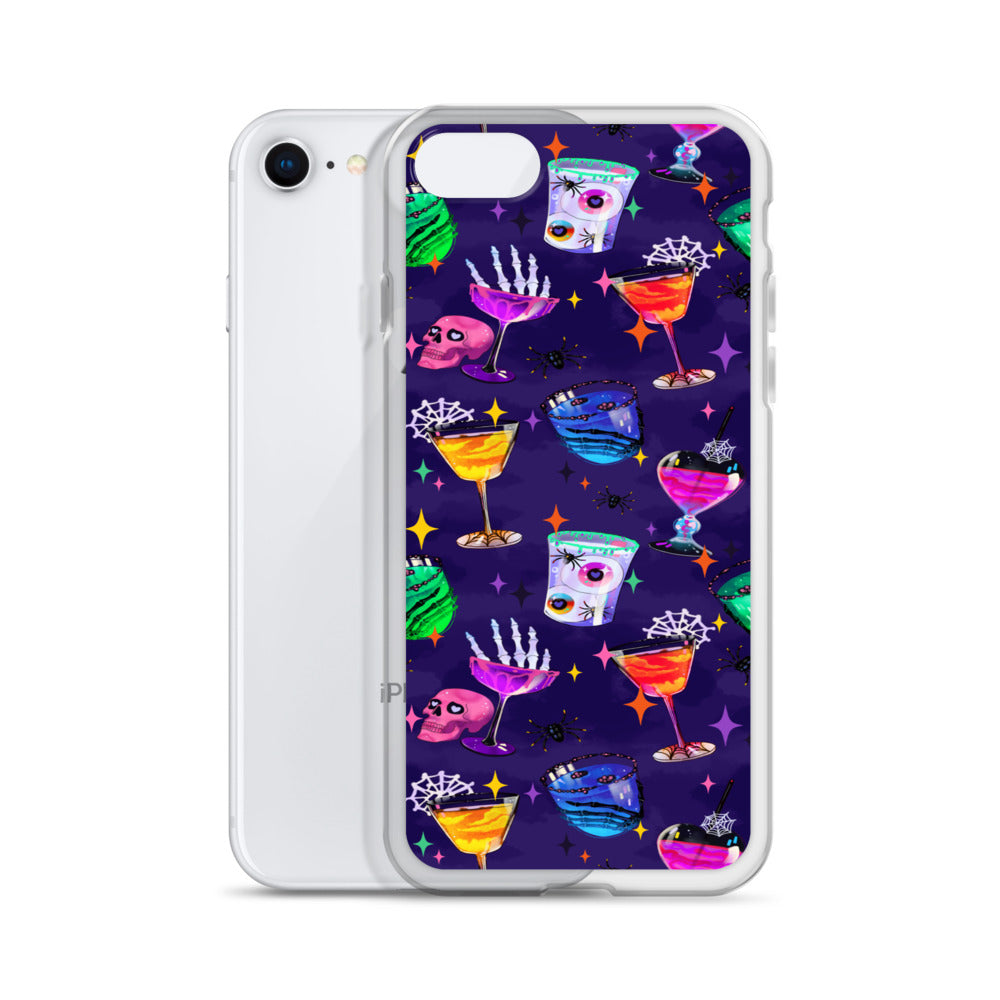 Monster Party iPhone Clear Case (Dark Purple) - iPhone 7/8